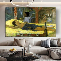 Hand Painted Oil Painting Paul Gauguin Nativity: Son of God Nordic Figure Abstract Retro