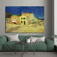 Met de hand geschilderde Van Gogh beroemde Arles House olieverfschilderijen canvas kunst aan de muur decoratie