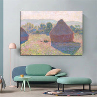 Pintat a mà Claude Monet Meules milieu du jour Pajar migdia Impressió Famosa Paisatge Pintura a l'oli Art