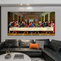 Hand Painted Art Oil Paintings Da Vinci Classical Art Last Supper Canvas Christian Wall Art for