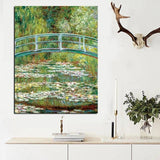 Manu picta Claude Monet Water Lilies and Japanese Sponsa Oil Painting Canvas Wall Art