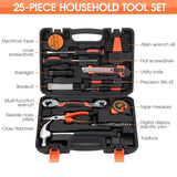 Multifunction Hand Tool Sets Household Repair Tool Kit Screwdriver Hammer Wrench Saw Scissors Flashlight Multi-tool with Case