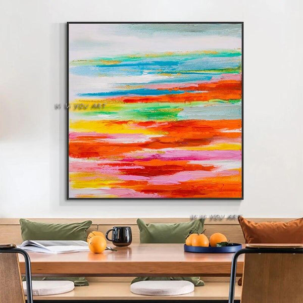 Abstract Colorful Painting Hand Painted Oil Paintings On Canvas Hand Painted Modern Wall Art For House Decoration