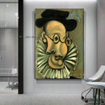Handgemalte Wandkunst von Picasso, berühmter abstrakter Mann