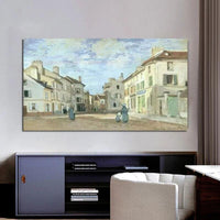 Hânskildere Claude Monet-yndruk In âlde strjitte fan Chaussee Argenteuil 1872 Lânskip oaljeskilderij Canvas Art Wall