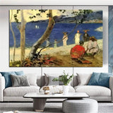 Hand Painted Oil Painting Paul Gauguin Seaside 2 Nordic Landscape Abstract Retro