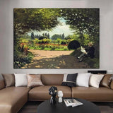Rankomis piešti garsusis Claude'as Monet, skaitantis sode 1866 m. meno peizažo aliejiniai paveikslai