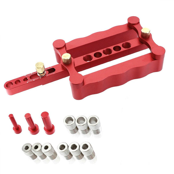 Woodworking Hole Drill Punch Positioner Guide Locator Multi-function Drill Punch Locator Aluminium Alloy Wood Working DIY Tool