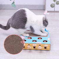 Cat Toy 3 in 1 Cats Hit Gophers Chase Hunt Mouse Cat Game Box with Scratcher Funny Pet Stick Interactive Maze Tease Toys