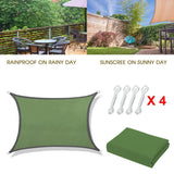Summer Outdoor Anti-UV Shade Sail Waterproof Awning Sunshade Oxford Cloth Sunscreen Shade Cover for Garden Beach Camping Patio