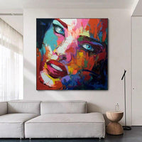 Hand Painted Francoise Nielly Palette knife painting portrait Palette knife Face Oil painting Impasto figure on canvas