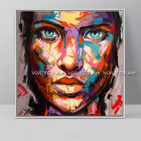 Nielly Style Francoise ArtWork Hand Painted Oil painting Face picture Art Women Modern Abstract on Canvas