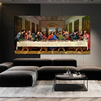 Hand Painted Art Oil Paintings Da Vinci Classical Art Last Supper Canvas Christian Wall Art for