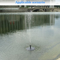Solarna pompa fontannowa Dekoracja ogrodowa Kąpiel dla ptaków Fontanna wodna 10V 2.4W Panel słoneczny Pływająca pompa wodna do akwarium w stawie basenowym