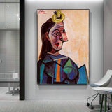 Ръчно рисувани картини с маслени бои Пикасо Бюст на жена Абстрактно платно Стенно изкуство