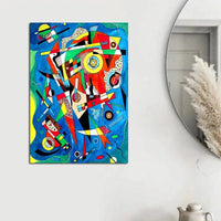 Rankomis tapyti abstraktūs garsūs meno kūriniai Kandinskio šiuolaikiniai drobiniai aliejiniai paveikslai
