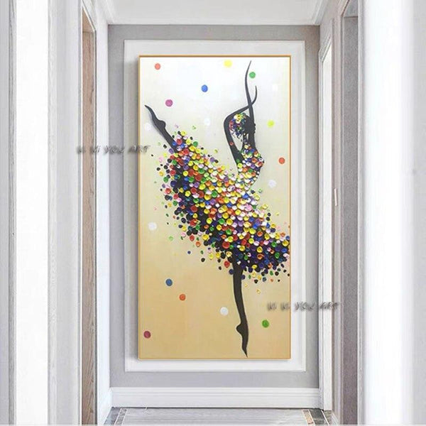 Abstract Art Hand Painted Ballet Painting Home Villa hotel Sitting Room Corridor decor