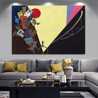 Pinturas al óleo abstractas pintadas a mano, famosos lienzos de Wassily Kandinsky, regalos de arte