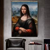 Hand Painted Da Vinci Famous Mona Lisa's Smile Canvas Oil Paintings Wall Art for Homes