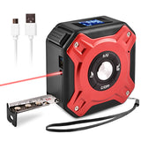 40M Laser Tape Measure 5M Measuring Tape USB Rechargeable Laser Distance Meter 131.2Ft/16.5Ft Tape Measure Rangefinder Ruler