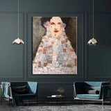 Pintures a l'oli pintades a mà Gustav Klimt Retrat de dona Pintura d'art mural Pintura d'art de paret Decoració