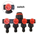Connecteurs de tuyau d'eau à 4 voies Séparateurs de tuyau Adaptateur d'irrigation Connecteur de tuyau d'égouttement de jardin Accessoires de jardin Outils et équipement