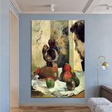 Hand Painted Oil Painting Paul Gauguin Still Life with Laval Abstract Nordic Classic Retro Room Decor