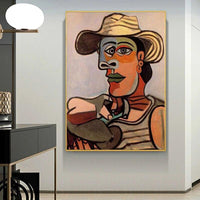 Vẽ tay Picasso《 Thủy thủ 》 Hình vẽ trừu tượng Tranh sơn dầu Nghệ thuật treo tường Canvas