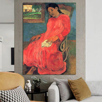 Hand Painted Art Oil Painting Paul Gauguin Impressionism Woman Abstract Figure Retro Room Decors