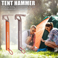 Udendørs camping teltpløkke Hammer Bjergbestigning Vandring Rustfrit stål negletrækker tilbehør Klatreværktøj