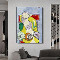 Man Pentrite Picasso Maria Teresa Figuroj Abstraktaj Oleaj Pentraĵoj Kanvaso Mura Arto Por Hejma Mura Dekoracio
