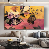 Hand Painted Oil Painting Paul Gauguin Still Life and Japanese Painting Nordic Abstract Retro