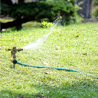 360 Degree Rotary Irrigation Sprayer Sprinkler Automatic Watering Garden Water Nozzle Impulse Sprayer Metal Spike Garden Tools