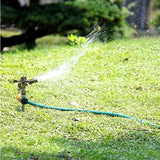 360 Degree Rotary Irrigation Sprayer Sprinkler Automatic Watering Garden Water Nozzle Impulse Sprayer Metal Spike Garden Tools