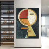 Wassily Kandinsky – Berühmte handgemalte abstrakte Vintage-Leinwand-Wandkunst
