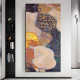 Manus picta Gustavus Klimt Goldfish Oil Paintings On Canvas prensare