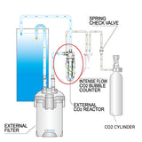 Difusor de CO2 para acuario, atomizador externo, tipo de turbina externa, atomizador de Reactor para plantas, pecera, accesorios para acuario