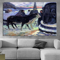 Hand Painted Paul Gauguin Oil Painting Eve Retro Classic Abstracts Aisle Decor