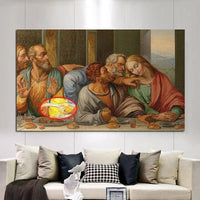 Χειροποίητες ελαιογραφίες Leonardo da Vinci The Last Supper Wall Art for Home