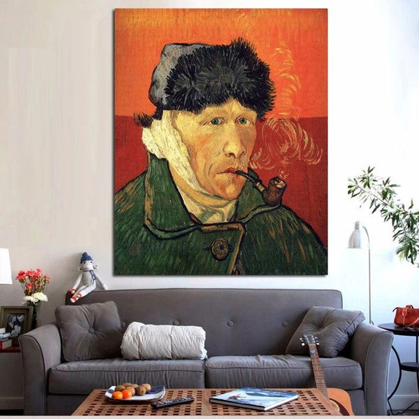 Van Gogh Self-portrait with ears cut off Hand Painted Impression Character Wall Art