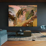 Paul Gauguin Hand Painted Clarinet Player on the Cliff Oil Painting Figure Landscape Abstract Classic Retro Wall Art