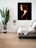 Peint à la main Leonardo Da Vinci Portrait de la dame avec coiffe de perles peintures à l'huile Art mural Canvasative