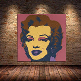 Eskuz margotutako Andy Warhol Marilyn Monroe Olio-pinturako mihisea