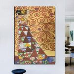 Rankomis tapytas klasikinis Gustavas Klimtas Nekantriai laukia abstrakčios aliejinės tapybos meno