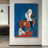 Man Pentrita Picasso kaj Dali Rapsodio de Genio Abstrakta Mura Pentraĵo Dekoracia