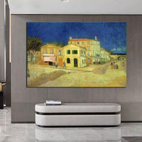 Pintures a l'oli de la famosa casa d'Arles de Van Gogh pintades a mà Decoració d'art de paret