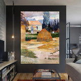 Hand Painted Art Oil Painting Paul Gauguin Landscape near Arles Impressionism Abstract Retro Room Decors