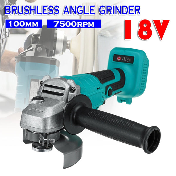 125/100mm Brushless Electric Angle Grinder DIY Woodworking Power Tool 18V 7500RPM Cordless Grinding Machine for Makita Battery