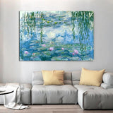 Hand Painted Famous Landscape Oil Paintings Claude Monet Water Lilies Impression Arts Room