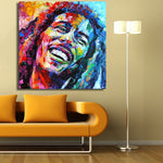 Chambre d'enfants Bob Marley Portrait HQ toile impression peinture à l'huile acrylique